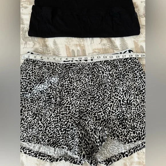 DKNY Women's 2 Piece Outfit Set Tank Top &Short (Black Animal Print)‎ Sz XL New - Picture 8 of 11